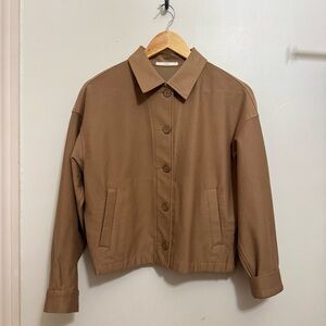 Uniqlo Tan Jersey Utility Button Jacket Size XS